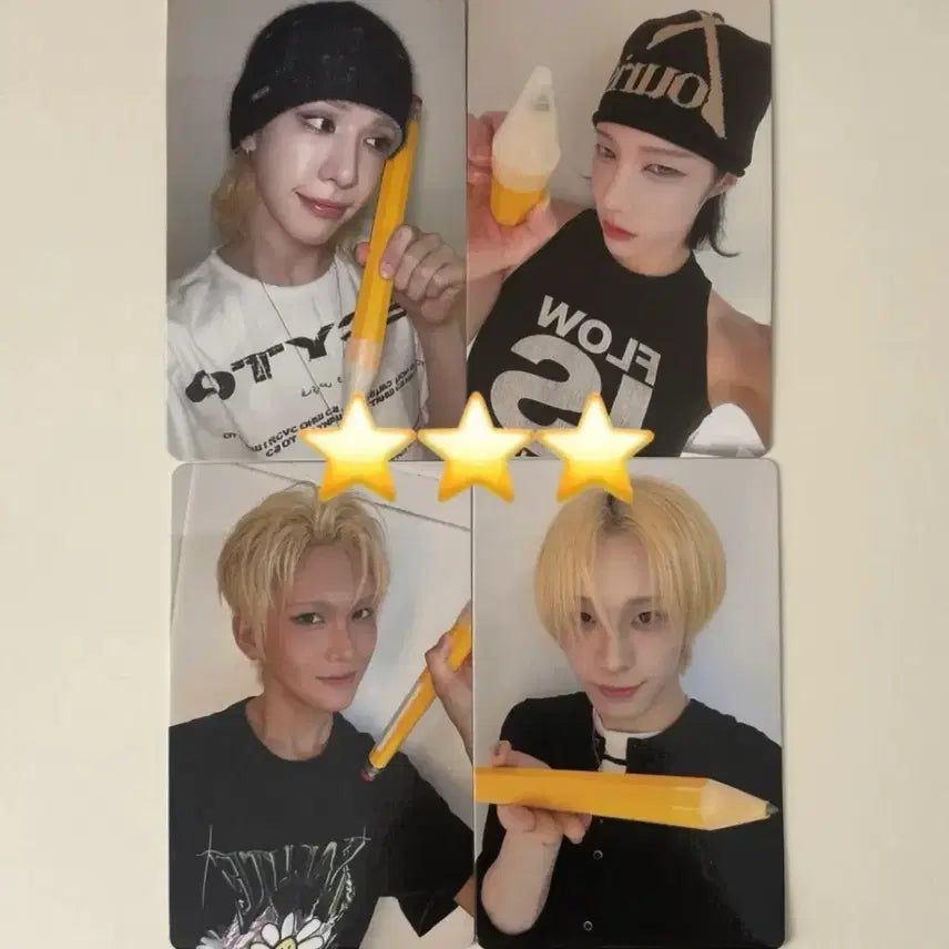 [BUNJANG] XLOV Studybyself Collection POB Photocard Set (Rui, Hyun, Haru) / XLOV 엑스러브 공부합시다 미공포 포토카드 4장 세트 우무티 루이 현 하루