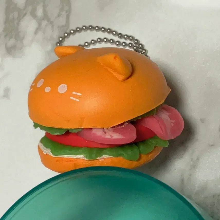 [BUNJANG] Nyang Burger Squishy Figure Keychain Gacha / 냥버거 말랑 스퀴시 피규어 키링 가챠