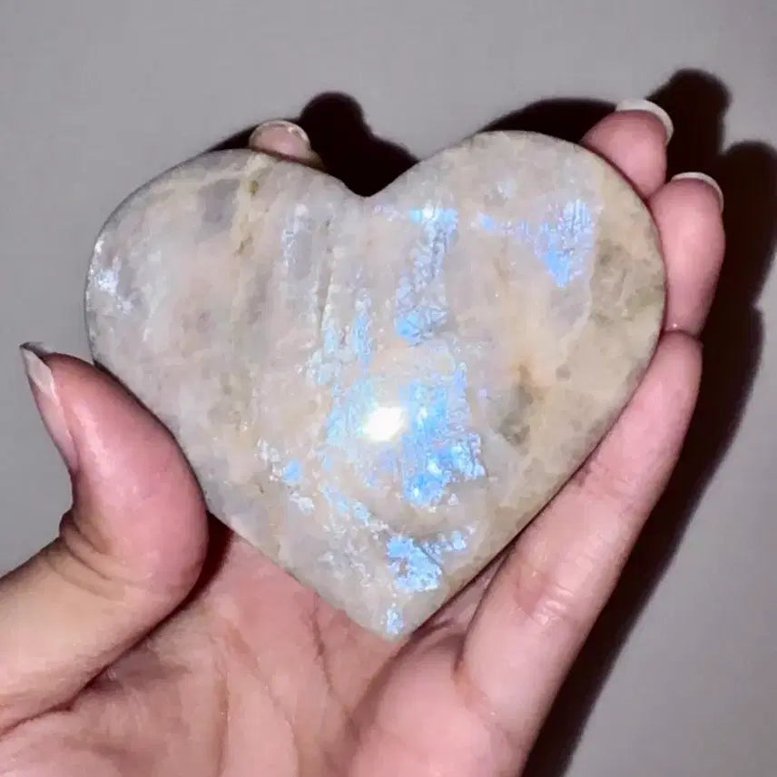 [BUNJANG] Blue Schiller Moonstone Heart Natural Gemstone / [천연원석] 블루쉴러 문스톤 하트 I Moonstone
