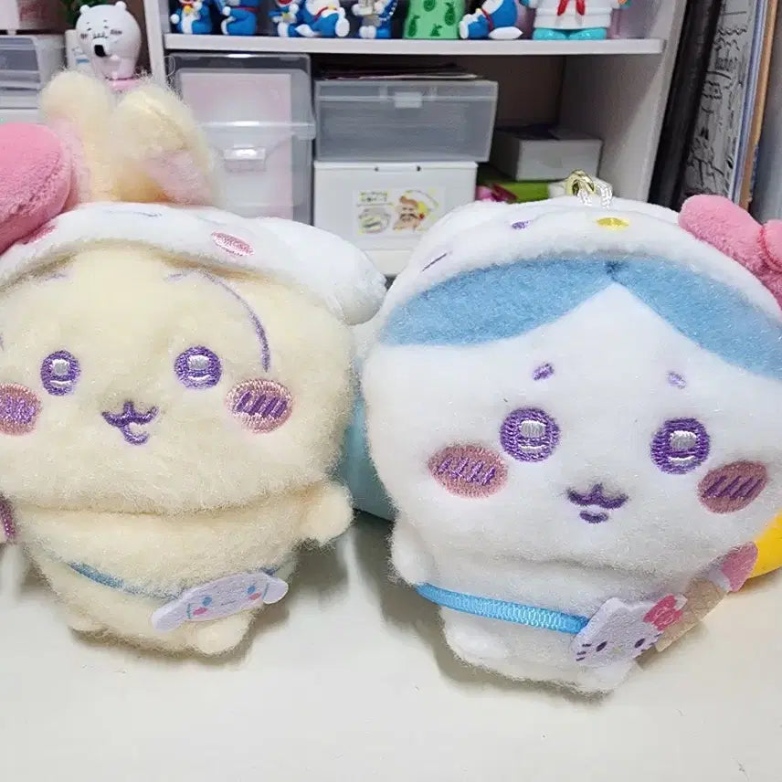 [BUNJANG] Sanrio x Monjikku Collaboration Plush Keychain Bundle Set / (새상품)먼작귀 산리오 콜라보 인형 키링 3개일괄
