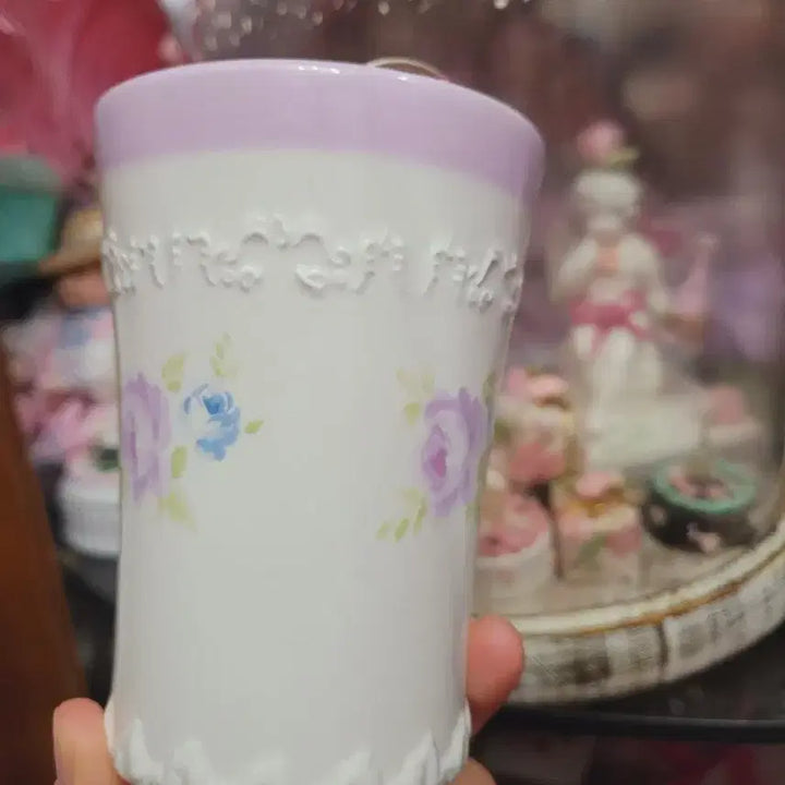 [BUNJANG] Imported shabby rose pattern plate set / 수입 쉐비로즈 패턴 세트