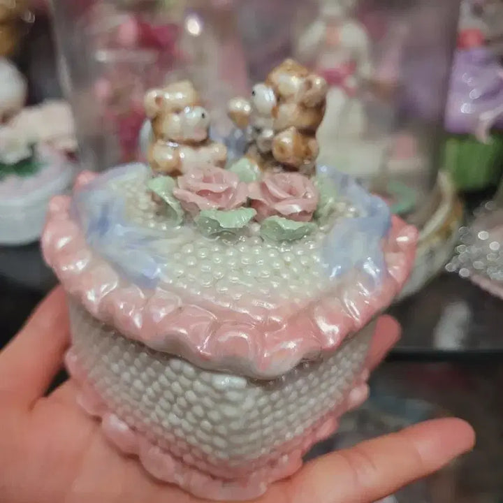 [BUNJANG] Imported Pastel Bear Jewelry Box / 수입 파스텔 베어