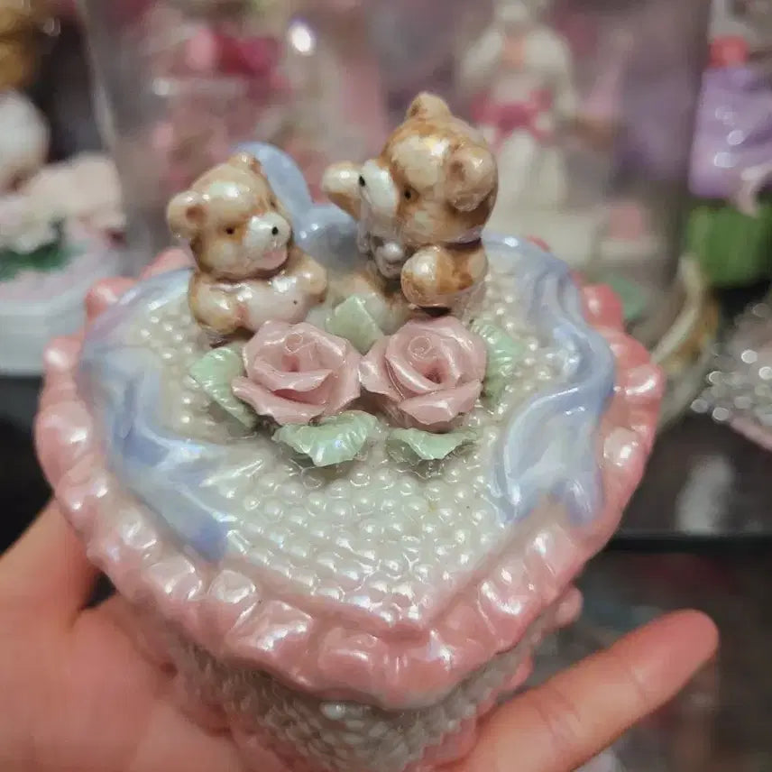 [BUNJANG] Imported Pastel Bear Jewelry Box / 수입 파스텔 베어