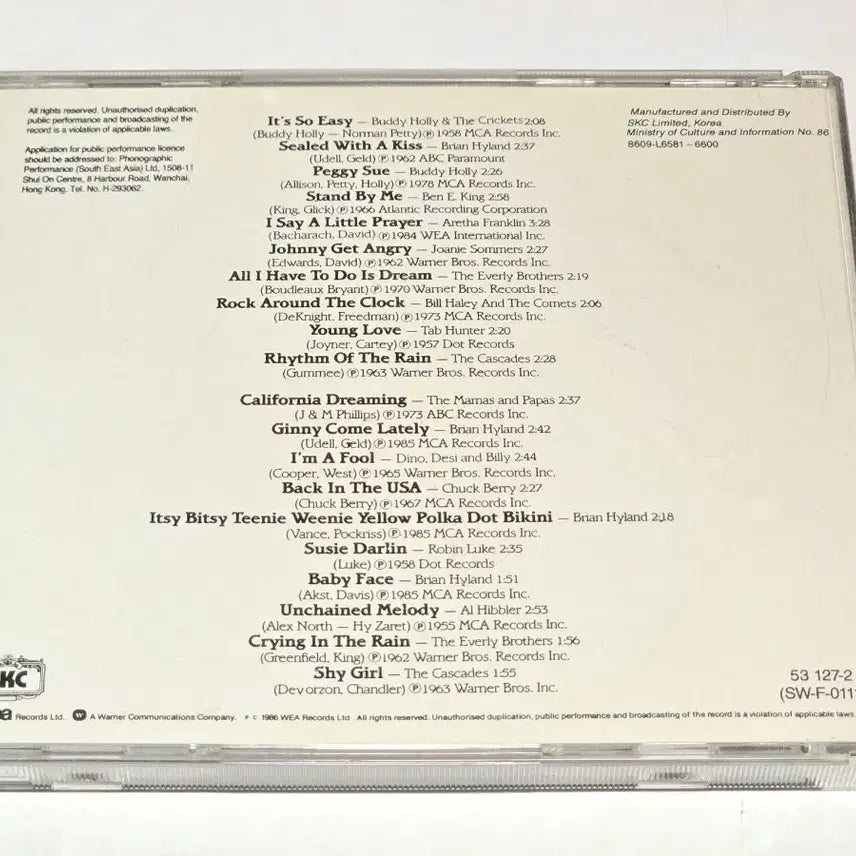 [BUNJANG] Various Artists Sweet Oldies Old Pop Compilation CD / SWEET OLDIES - 추억의 올드팝 컴필레이션 CD