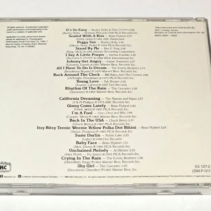 [BUNJANG] Various Artists Sweet Oldies Old Pop Compilation CD / SWEET OLDIES - 추억의 올드팝 컴필레이션 CD