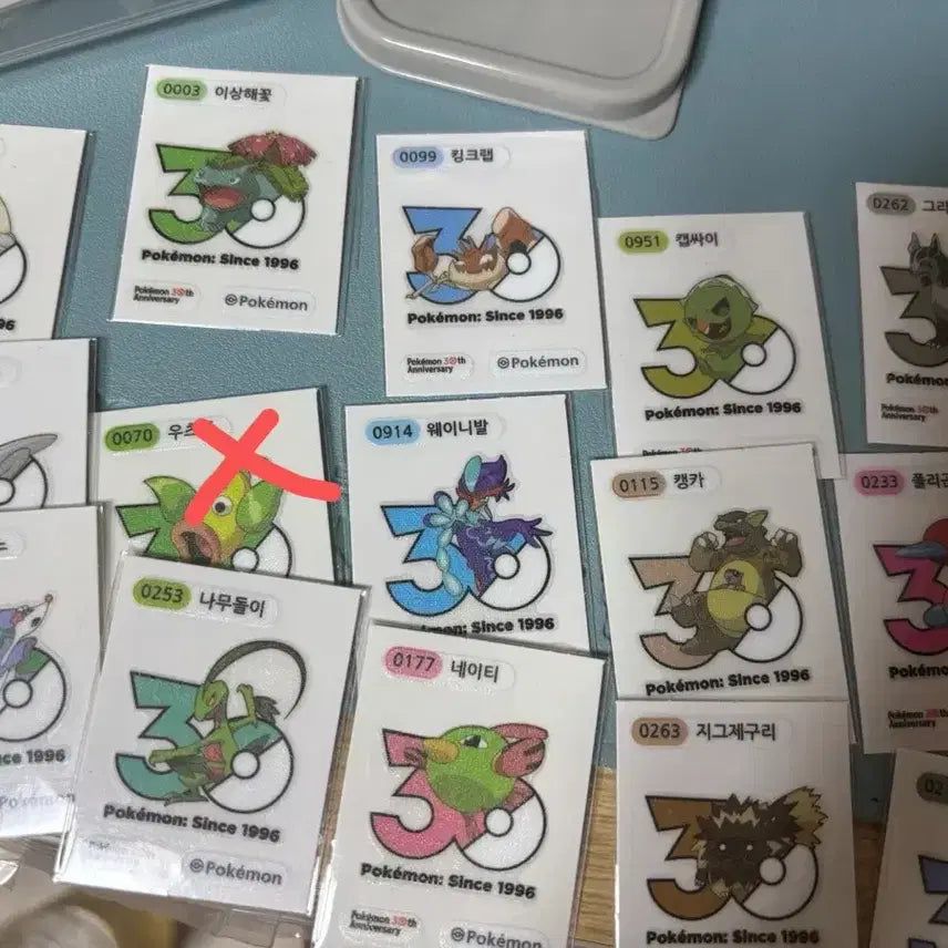[BUNJANG] Pokemon 30th Anniversary Logo Sticker / 포켓몬 띠부씰 로고 30주년 교환