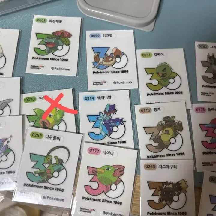 [BUNJANG] Pokemon 30th Anniversary Logo Sticker / 포켓몬 띠부씰 로고 30주년 교환
