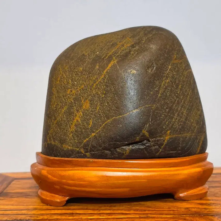 [BUNJANG] Namhan River Pattern Stone Su-seok with Leaf Pattern / 26090808 황컬러 나뭇잎 문양이 아름답고 석질이 좋은 남한강 문양석 수석 팝니다