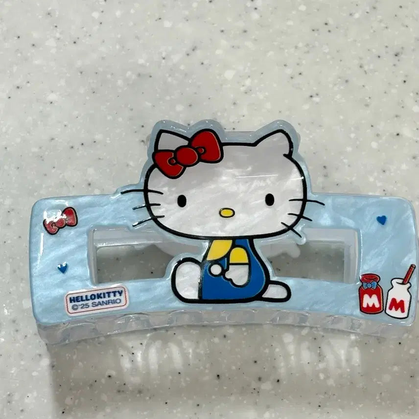 [BUNJANG] Hello Kitty Hair Clip Sky Blue Sanrio / 헬로키티 헤어 집게핀 하늘색 산리오