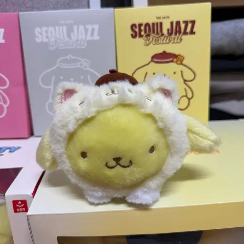[BUNJANG] Sanrio Pompompurin Cat Plush Keychain / 고양이 폼폼푸린 인형 키링