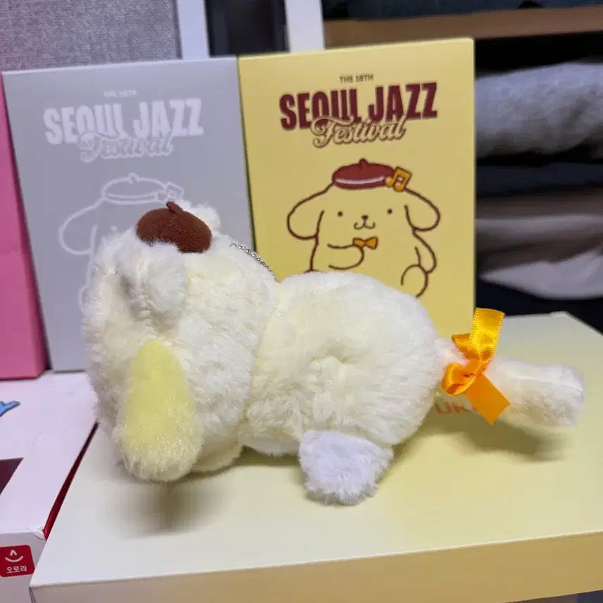 [BUNJANG] Sanrio Pompompurin Cat Plush Keychain / 고양이 폼폼푸린 인형 키링