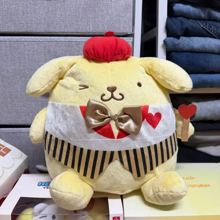 [BUNJANG] Sanrio Pompompurin Tuxedo Wand Medium Plush / 폼폼푸린 턱시도 마법봉 중형 인형