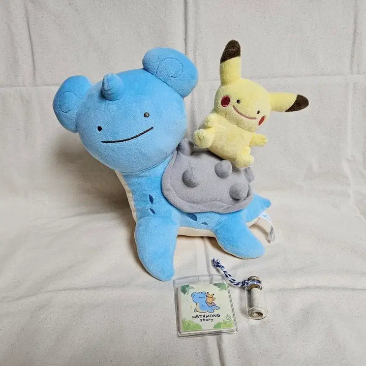 [BUNJANG] Pokemon Transform Ditto Lapras Pikachu Plush Set / 포켓몬스터 변신 메타몽 라프라스 피카츄 인형