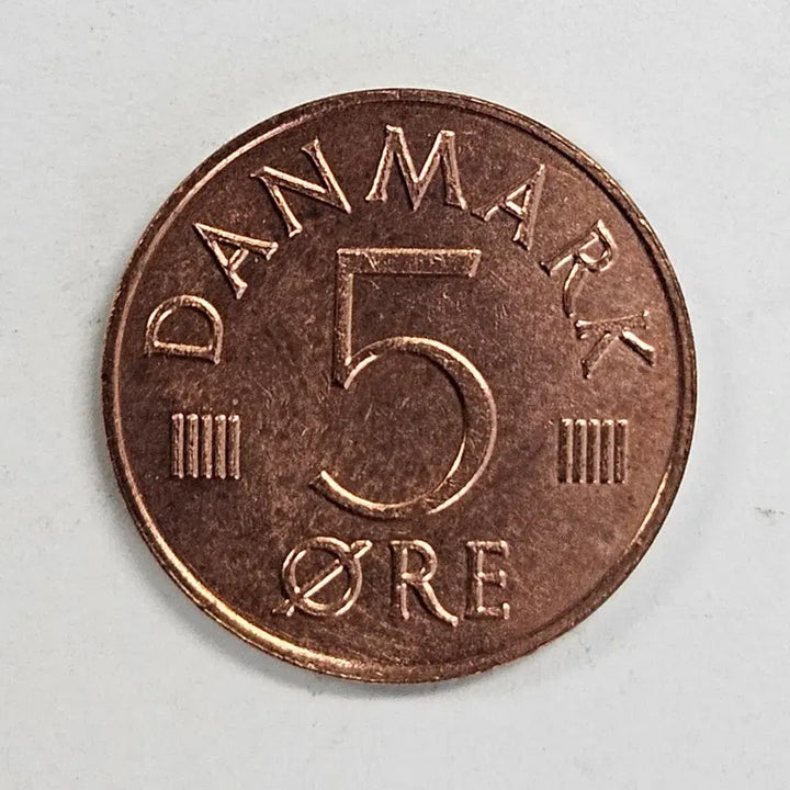 [BUNJANG] 1987 Denmark 5 Ore Coin (Discontinued) / 1987년 덴마크 5 외레 단종 동전 MW81