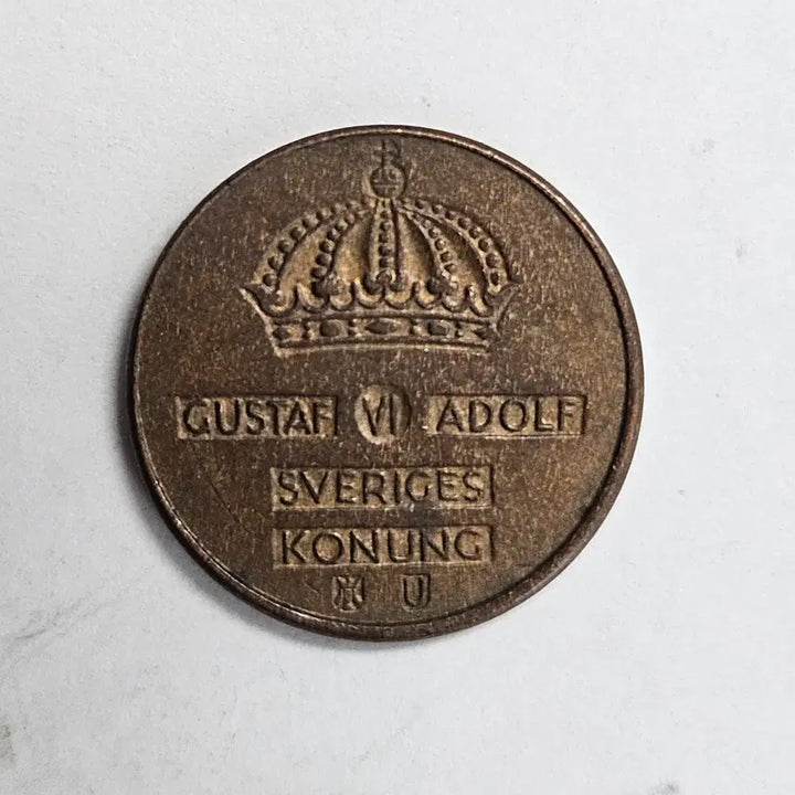[BUNJANG] Sweden 1963 1 Ore Discontinued Coin / 스웨덴 1963년 1 외레 단종 동전 MW86