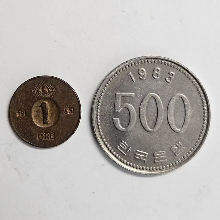 [BUNJANG] Sweden 1963 1 Ore Discontinued Coin / 스웨덴 1963년 1 외레 단종 동전 MW86