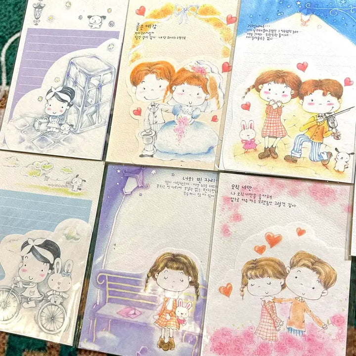 [BUNJANG] Morning Glory Vintage Card Postcard Set (7 pcs) / (7장)고전문구 모닝글로리 빈티지 카드 엽서 일괄