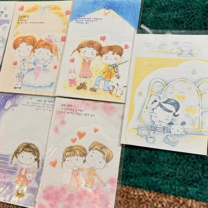 [BUNJANG] Morning Glory Vintage Card Postcard Set (7 pcs) / (7장)고전문구 모닝글로리 빈티지 카드 엽서 일괄