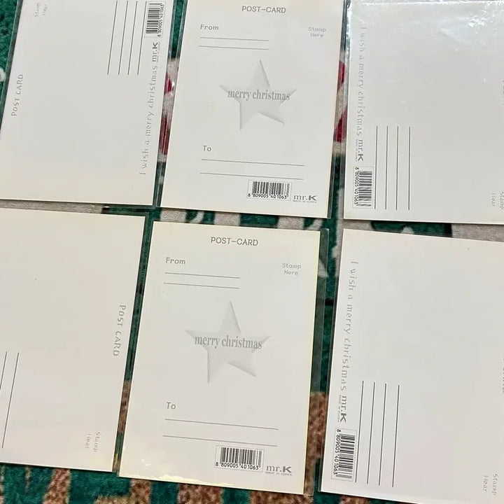 [BUNJANG] Mr. K (MRK) Christmas Card Postcard Set (7 pcs) / (7장) 고전문구 미스터케이 엠알케이 크리스마스 카드 엽서 세트