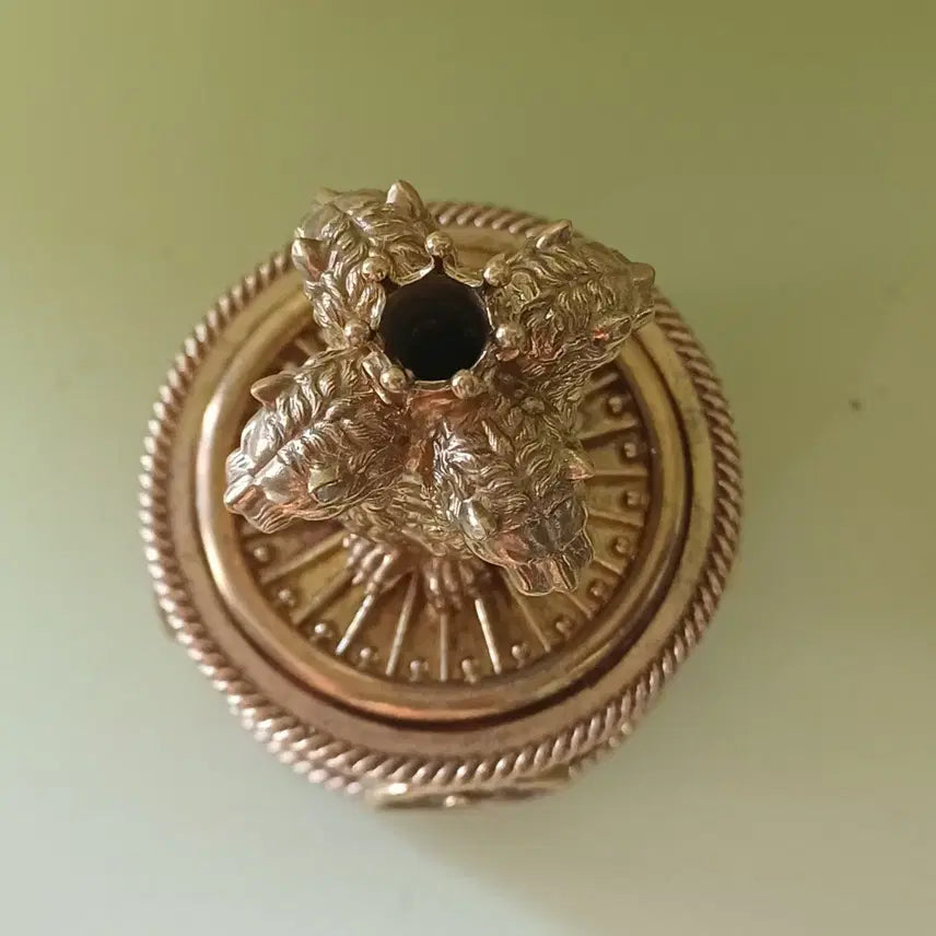 [BUNJANG] Four-Lion Head Bronze Censer / 사자상 4두 흉상 황동 향로