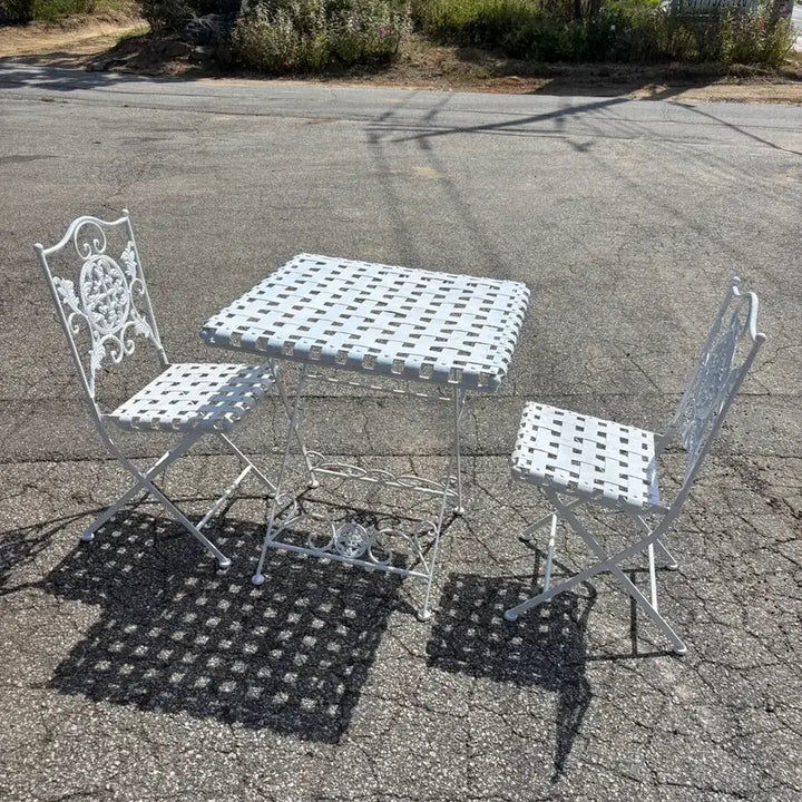 [BUNJANG] French Garden Style Metal Table &amp; Chair Set / 프렌치 정원 철재테이블&amp; 의자