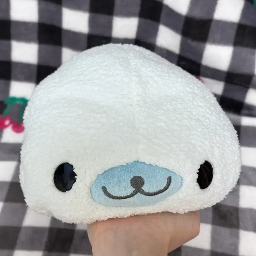 [BUNJANG] San-X Mamegoma Large Plush (Fluffy Material) / 고전 산엑스 대형 뽁실뽀글 마메고마 인형
