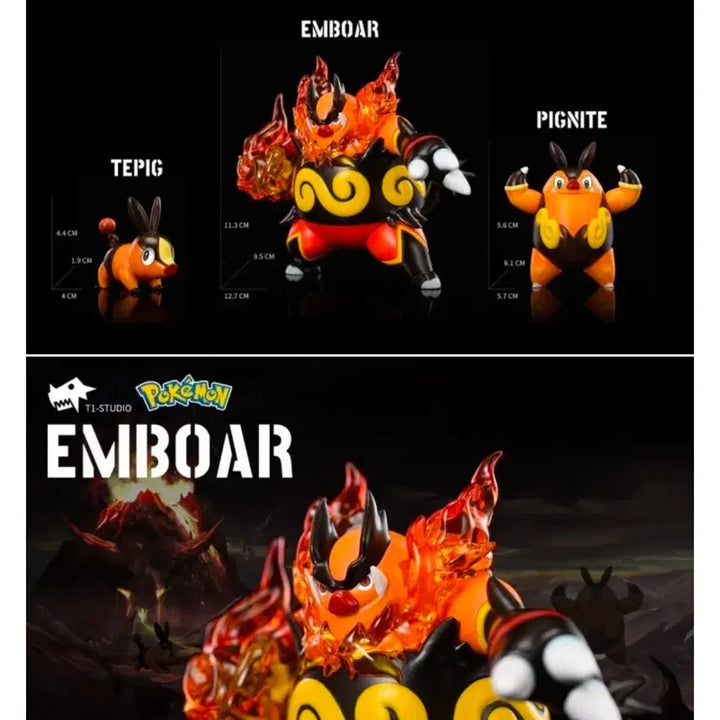 [BUNJANG] Pokemon T1 Infernape Resin Statue Set / 포켓몬 레진 스케일 T1 염무왕셋