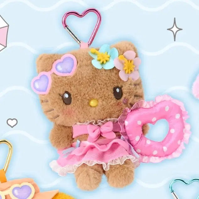 [BUNJANG] Hello Kitty Tanning Mascot Doll Keychain / 신상 정품 태닝 헬로키티 마스코트 인형 키링 태닝키티 mascot