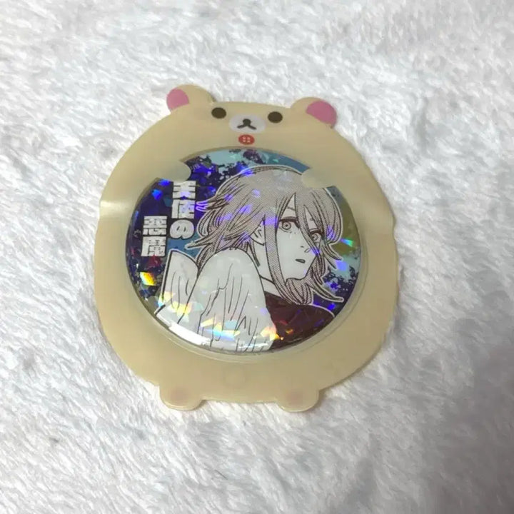 [BUNJANG] Chainsaw Man Angel Devil Metal Keyring &amp; Rilakkuma Case / 천사의 악마 캔뱃지 + 코리락쿠마 케이스 체인소맨 텐시 + 메탈키링