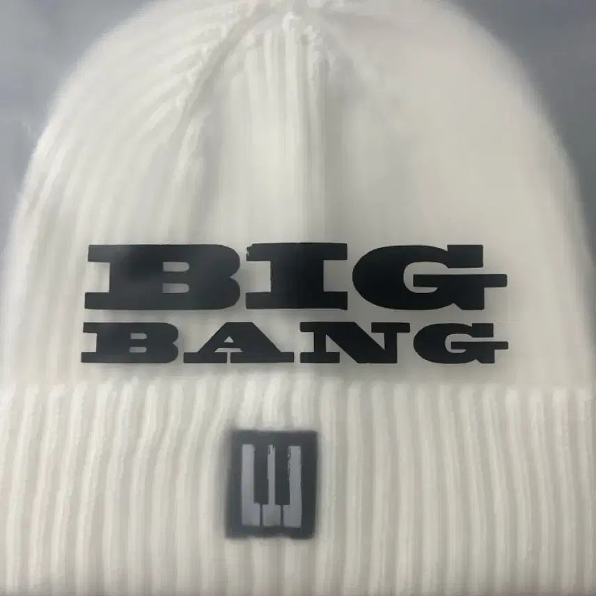 [BUNJANG] Big Bang Exhibition Piano Beanie White / 빅뱅 전시회 피아노 비니 화이트