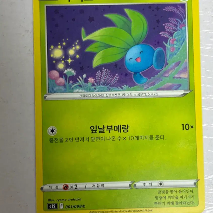 [BUNJANG] Pokemon Card Oddish / [귀여운 포켓몬카드] 뚜벅쵸