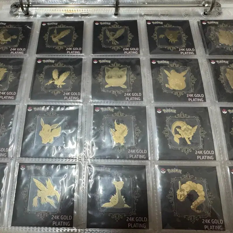 [BUNJANG] Pokemon 24K Full Set Sticker Collection / 포켓몬 24K 띠부씰 50종 전종