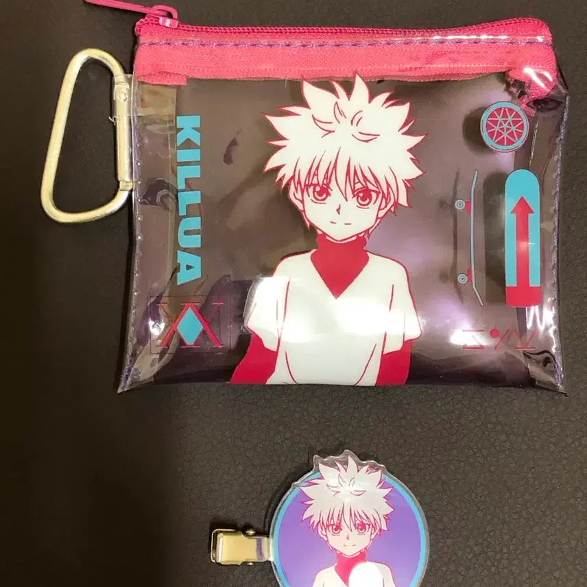 [BUNJANG] Hunter x Hunter Killua Pouch, Coin Purse, Hair Pins Bundle Set / 헌터헌터 키르아 파우치 동전지갑 머리핀 삔 일괄