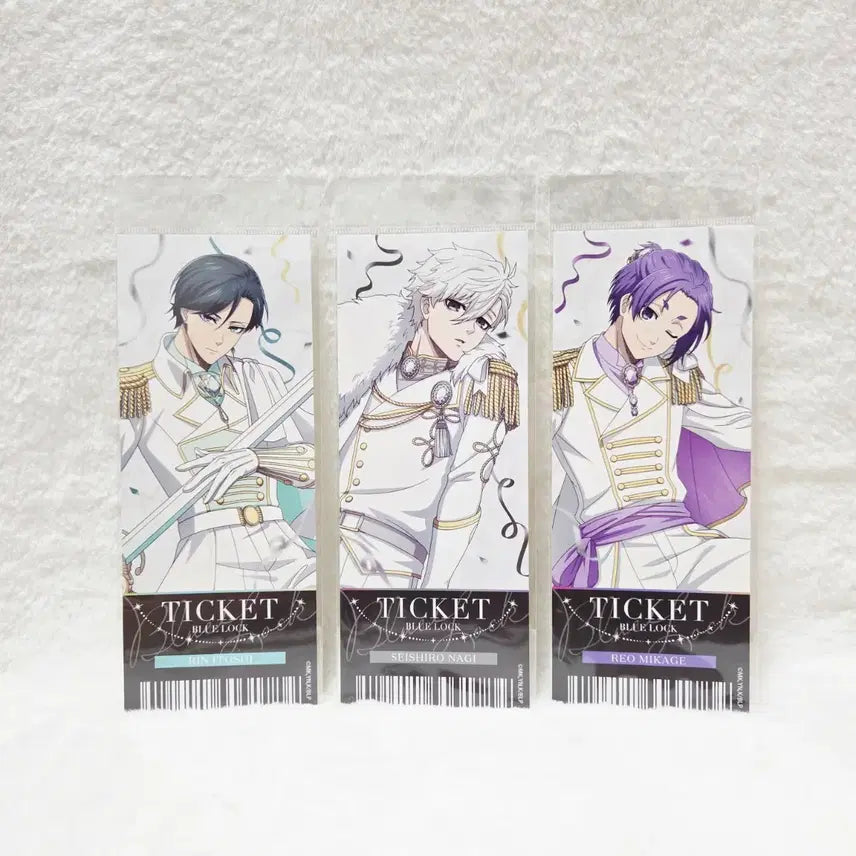 [BUNJANG] Blue Lock Dual Throne Ticket Bundle Set - Nagi, Reo, Rin (Sealed) / [미개봉] 블루록 듀얼 왕좌 티켓 - 나기,레오,린