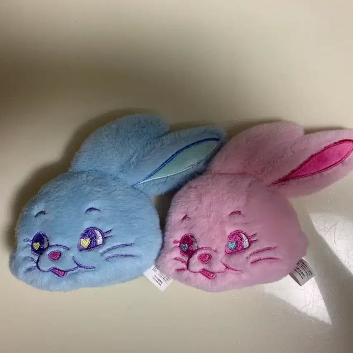 [BUNJANG] NewJeans Rabbit Fluffy Keyring Blue &amp; Pink / 뉴진스 토끼플러피 키링 블루&amp;핑크