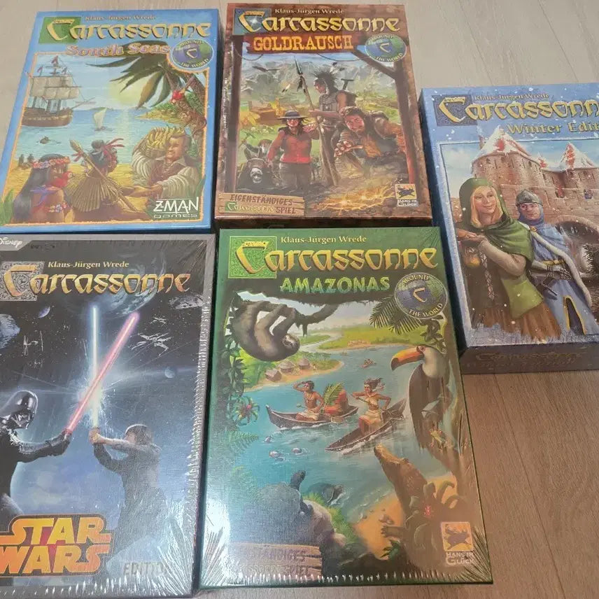 [BUNJANG] Carcassonne Board Game Standalone Set (Winter Edition, Amazonas, Star Wars, Gold Rush, South Seas) / 카르카손 보드게임 스탠드얼론 세트(윈터에디션/아마조나스/스타워즈/골드러쉬/사우스씨즈)