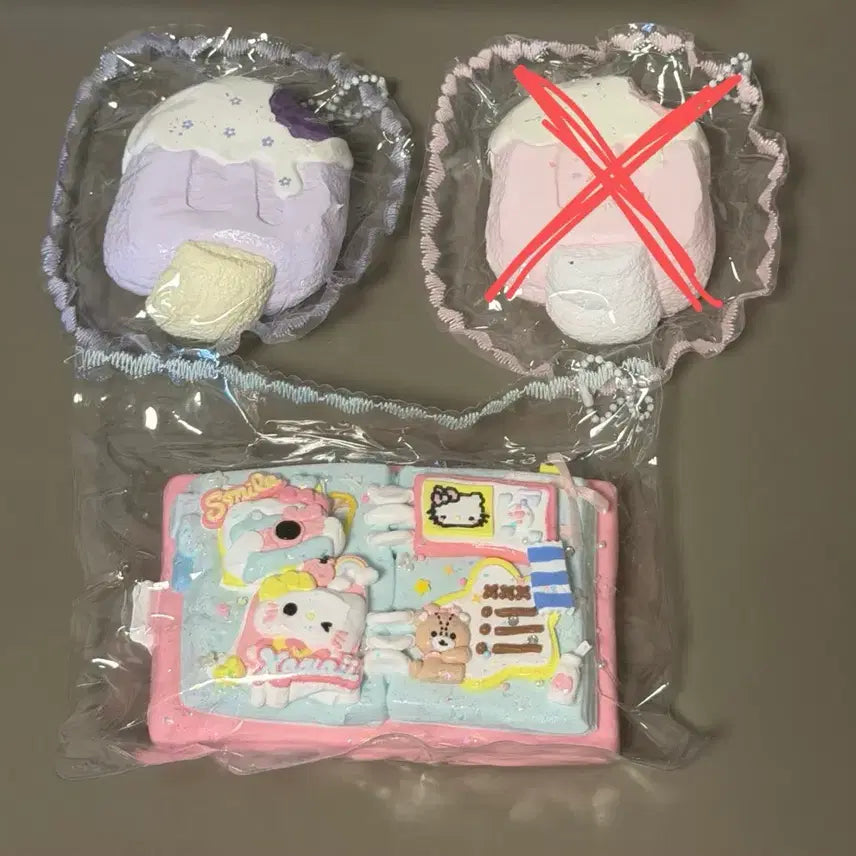[BUNJANG] Acha Shop Handmade Squishy Bundle Set (Purple Ice Cream &amp; Kitty Diary) / 일괄) 타오바오 수제말랑이 아차샵 아차상점 쿠마