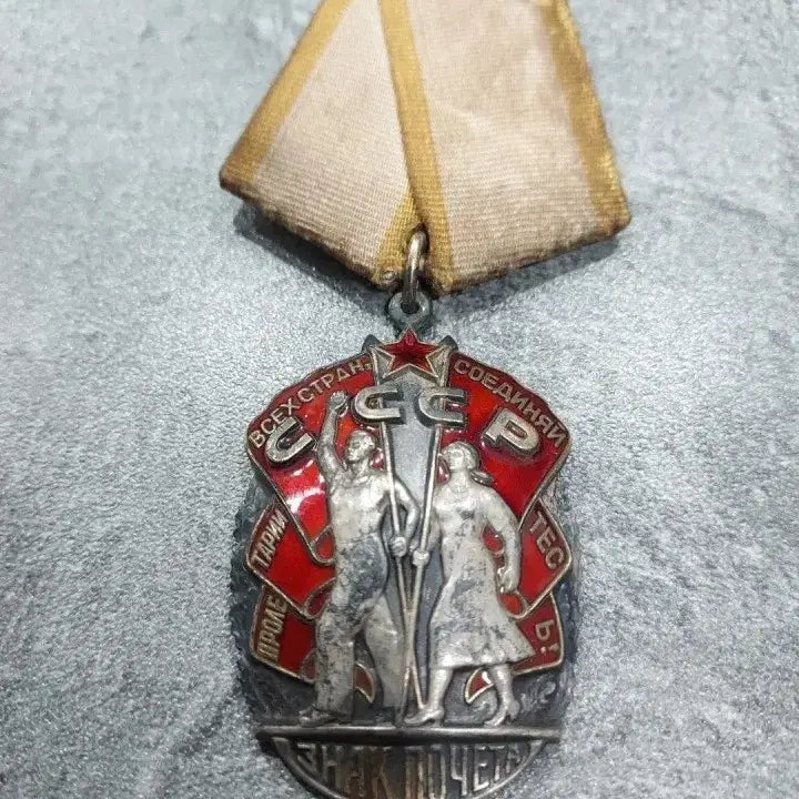 [BUNJANG] Vintage Soviet Union Labor Award Medal / 빈티지 구소련 조폐국 제작 노동 포상 메달 / 훈장