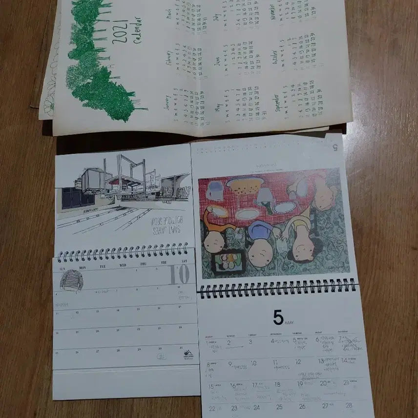 [BUNJANG] Calendar Set 2015-2016 &amp; 2020-2021 / 2020 2021 2015 2016 캘린더 세트