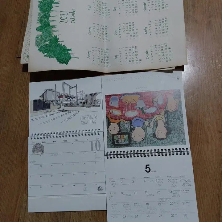 [BUNJANG] Calendar Set 2015-2016 &amp; 2020-2021 / 2020 2021 2015 2016 캘린더 세트