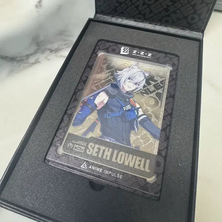[BUNJANG] Zenless Zone Zero Official Limited Edition Metallic Card - Silver (Seth Lowell) / 젠레스 존 제로 정품 한정판 메탈릭 카드 - Anime impulse [Silver] 세스 로웰