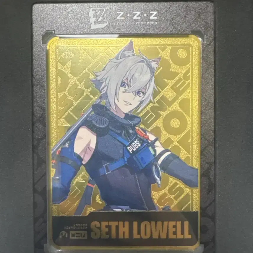 [BUNJANG] Zenless Zone Zero Official Limited Edition Metallic Card [Gold] - Seth Lowell / 젠레스 존 제로 정품 한정판 메탈릭 카드 - Anime impulse [Gold] 세스 로웰