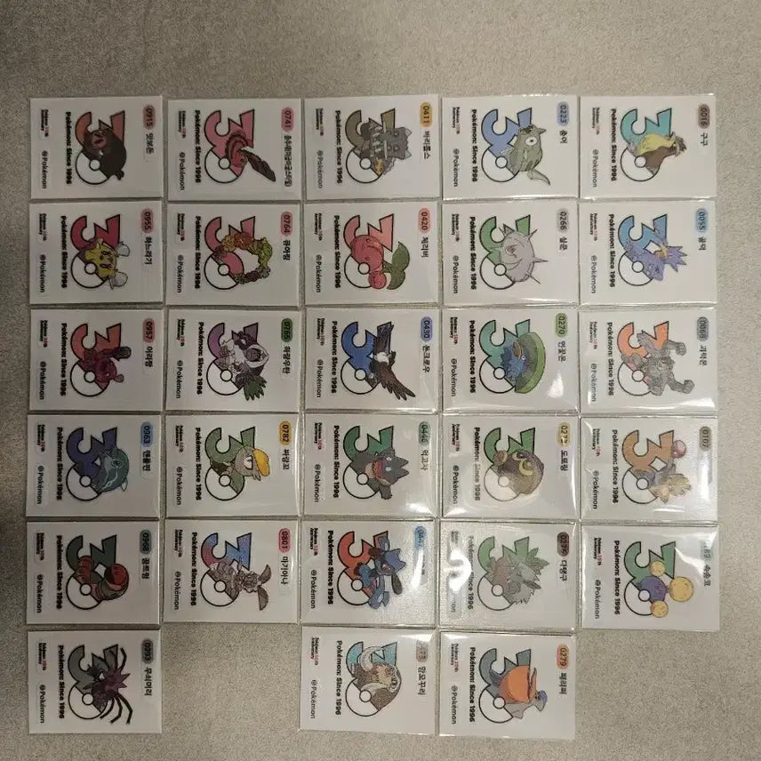 [BUNJANG] Pokemon Stickers 28 New Variants Bundle Set / 포켓몬 띠부씰 1013종 신씰 28종 일괄