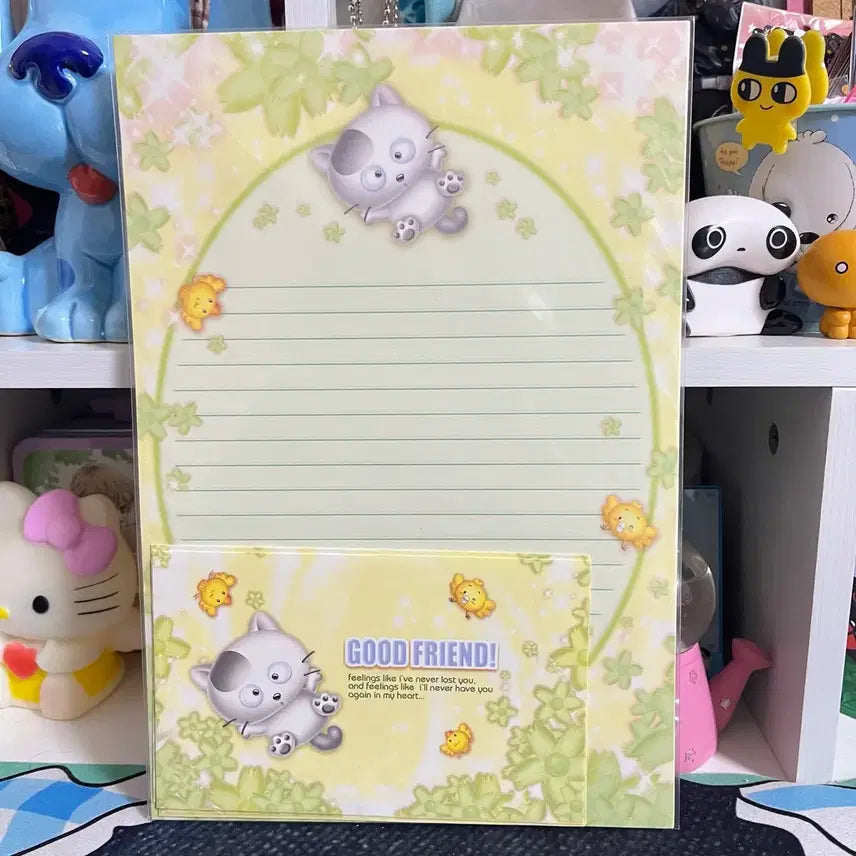 [BUNJANG] Vintage Cat Letter Paper Set / 고전문구 냥이 편지지