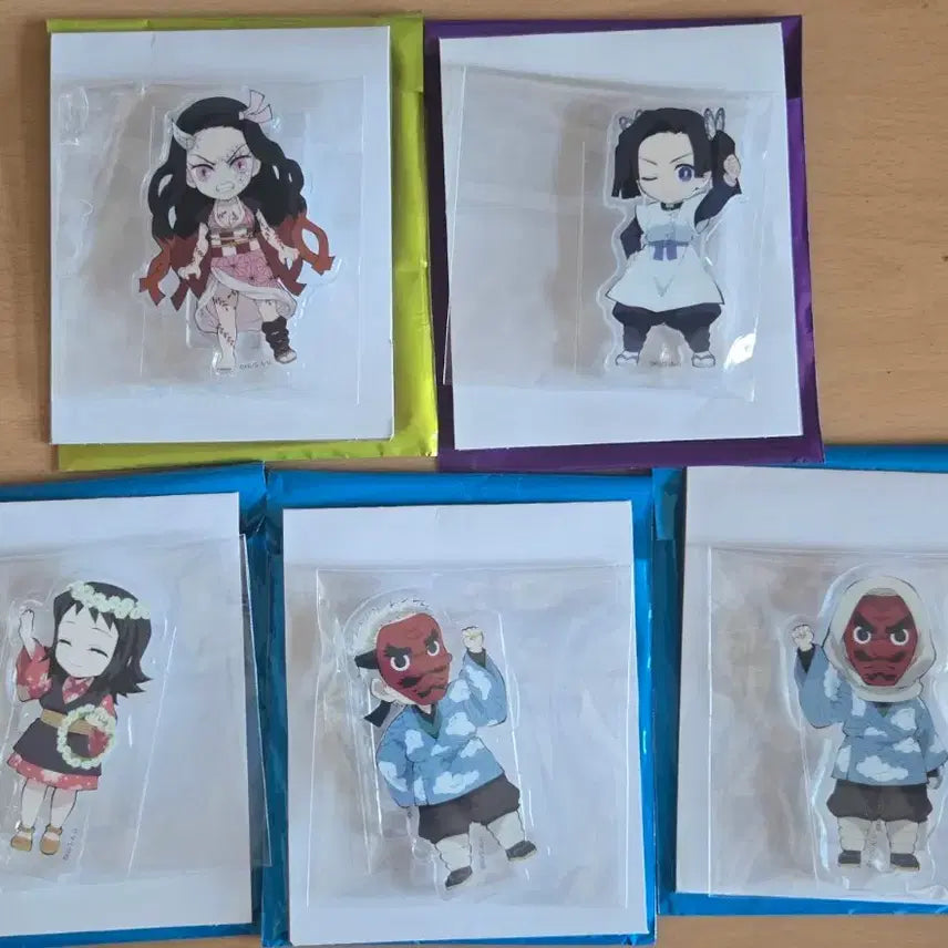 [BUNJANG] Demon Slayer Connecting Acrylic Stand Set (5 Types) / 귀멸의 칼날 연결 아크릴 스탠드 5종 세트