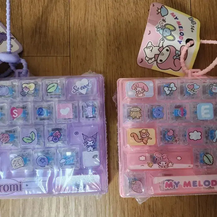 [BUNJANG] Kuromi My Melody Keycap Set - 2 Sets / 쿠로미 마이멜로디 키캡 2세트