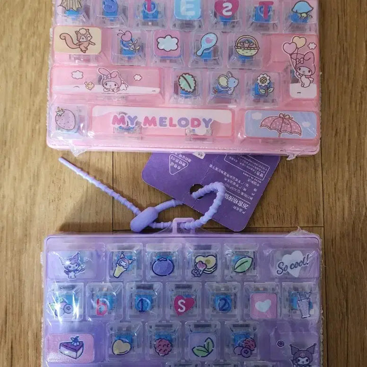 [BUNJANG] Kuromi My Melody Keycap Set - 2 Sets / 쿠로미 마이멜로디 키캡 2세트