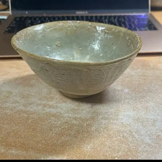 [BUNJANG] Goryeo Celadon Teabowl with Embossed Roof Tile Pattern / 고려청자암기(기와무늬)상감사발/다완