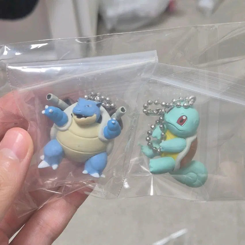 [BUNJANG] Pokemon Figure Gacha Keychain Squirtle Evolution Set / 포켓몬 피규어 가챠 키링 거북왕 진화세트