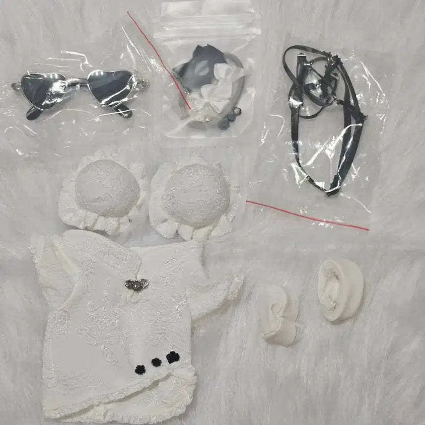 [BUNJANG] 20cm Doll Clothes White Qipao Outfit / 20cm 옷장